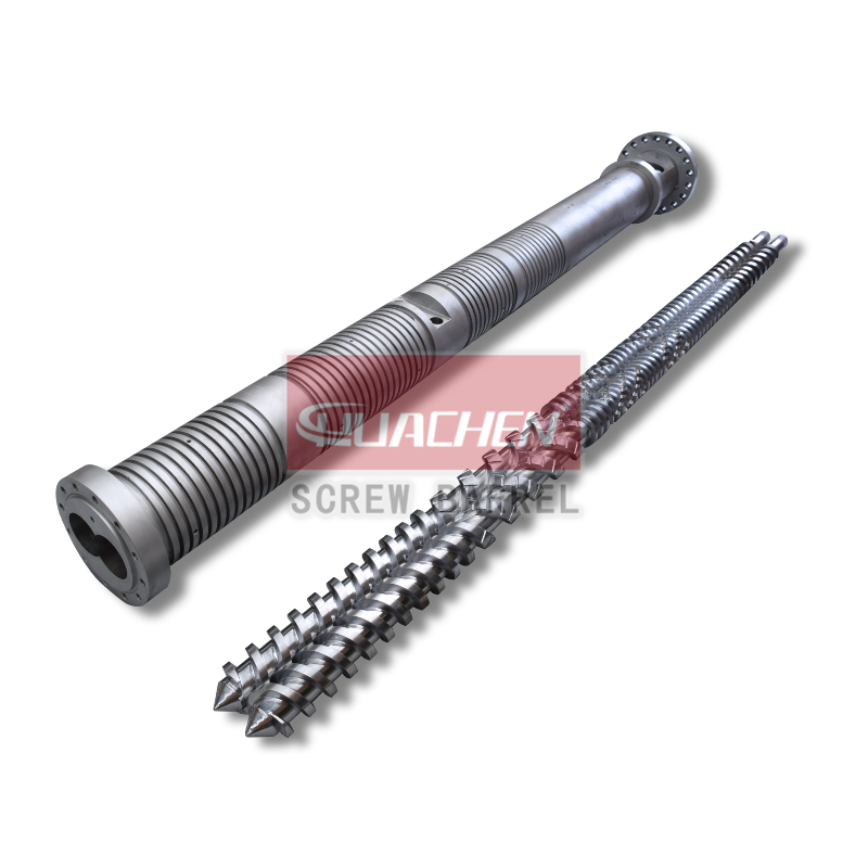 parallel twin screw barrel for vinyl sheet flooring