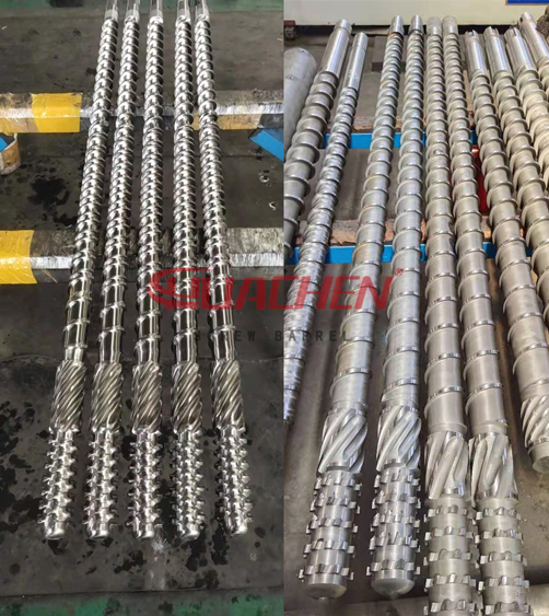 single screw nonwoven extruder screw and barrel, 