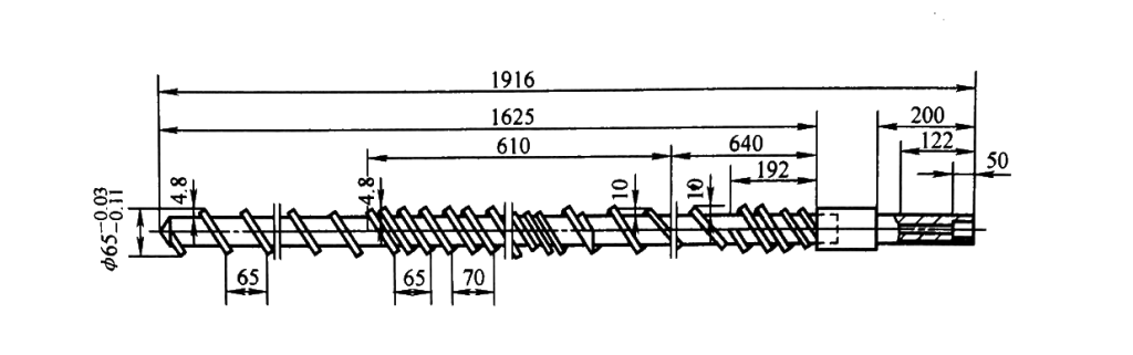 Separation type screw and screw groove section