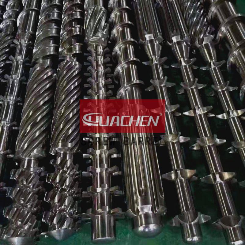 grooved feed barrel extruder screw huachen screw